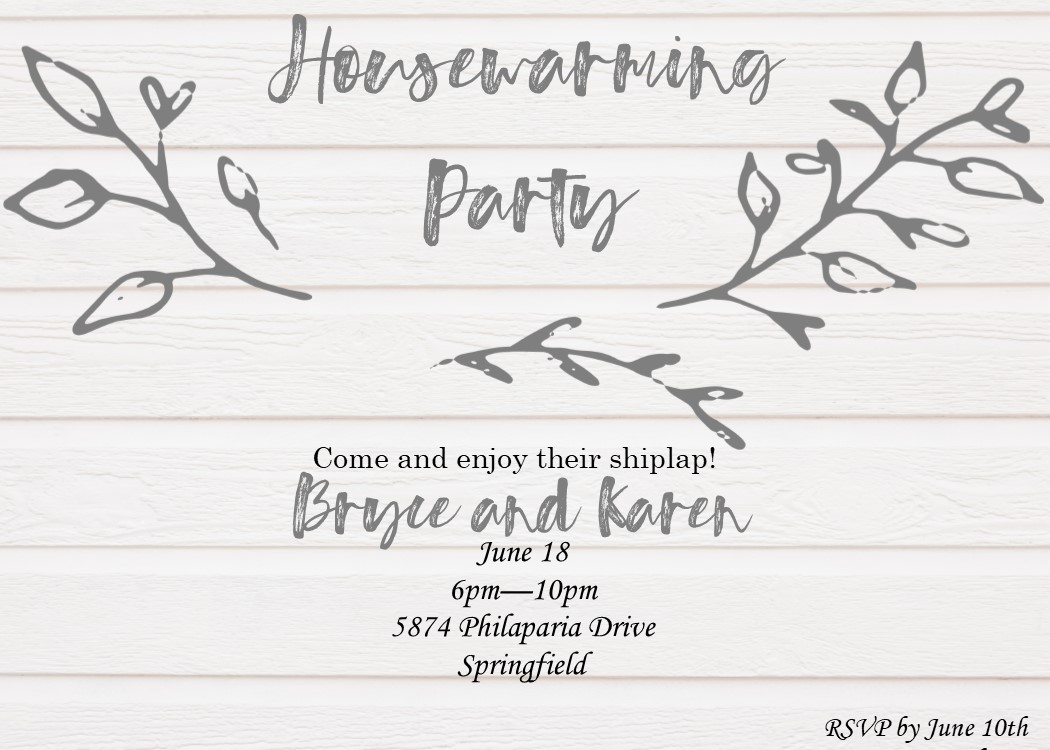 Ship Housewarming Party Invitations