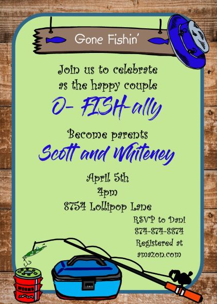2713 O-Fish-ally couples baby Shower Invitations