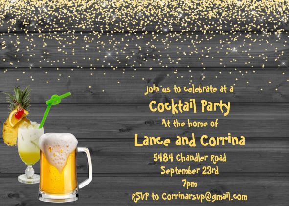 Hard Cider cocktail party invitation