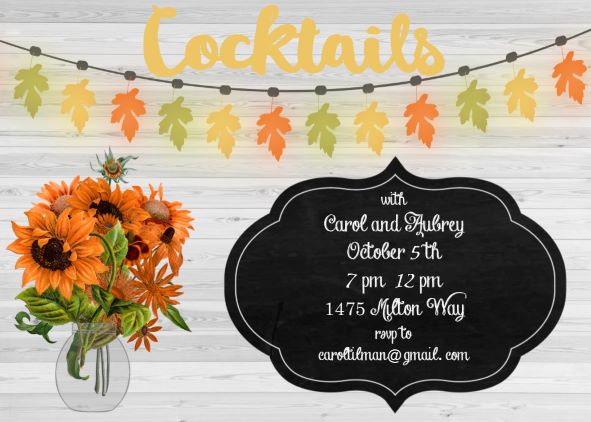 Fall Sunflower Cocktail invitations