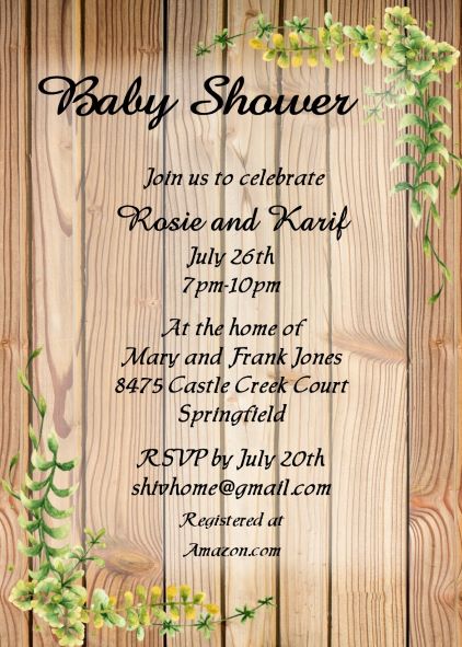 2757 Baby Sprinkle Elephant baby Shower Invitations