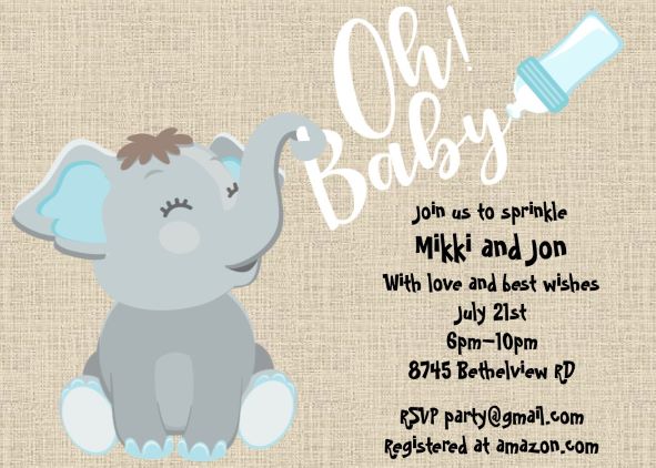 oh baby! couples baby shower invitations