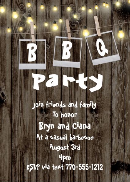 BBQ Party Invitations