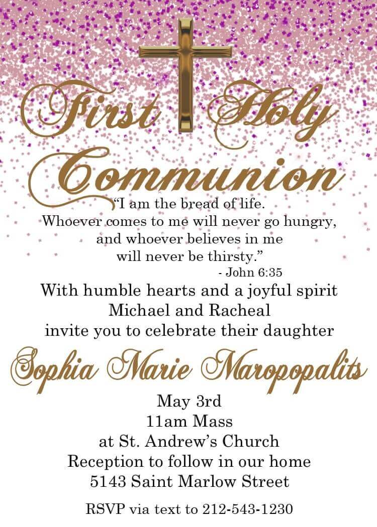 First Communion Party Invitations New Designs for 2021