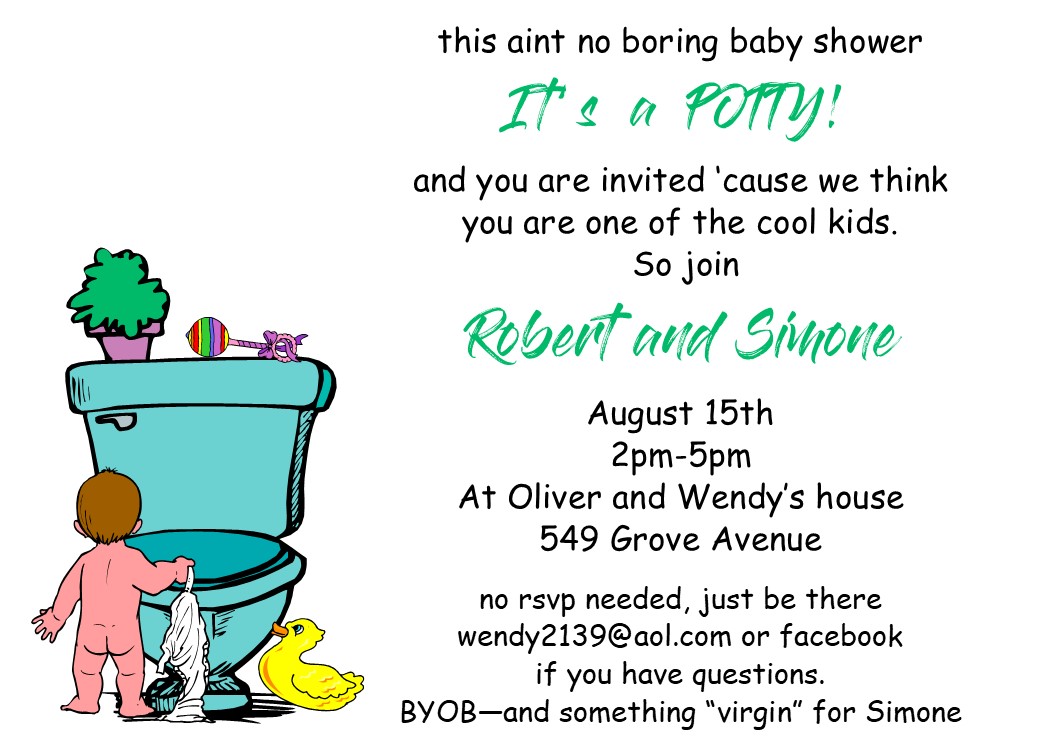 Couples Baby Shower Party Invitations