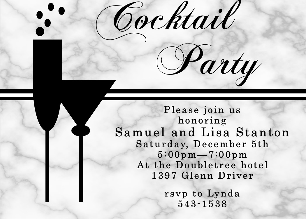 Couple of Cocktails - 21st birthday party invitation title=