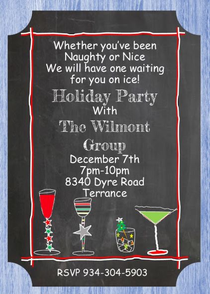 Christmas Cocktail Party Invitations