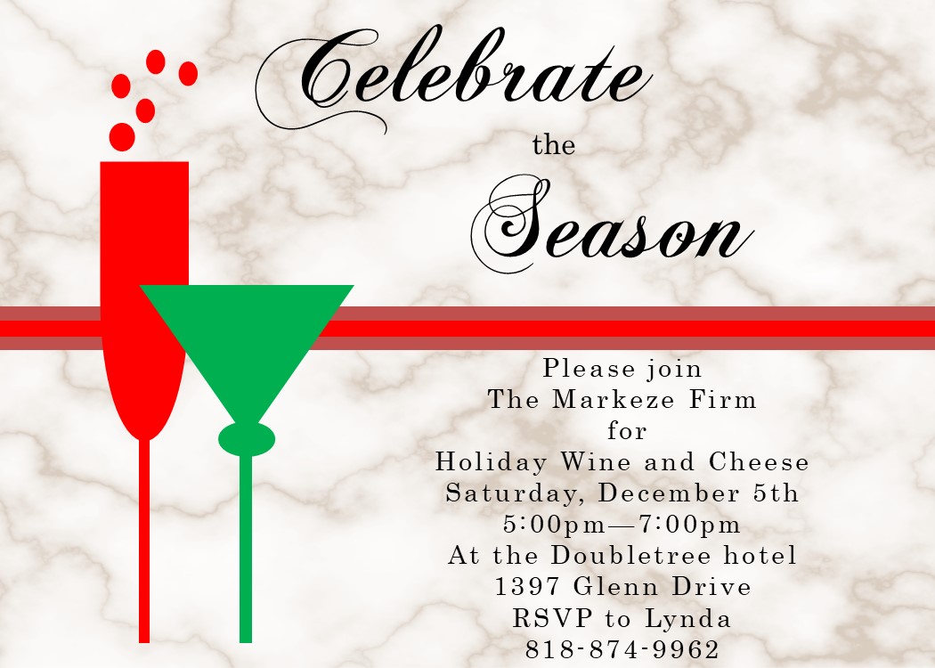Couple of Cocktails - winter Open House party Invitations