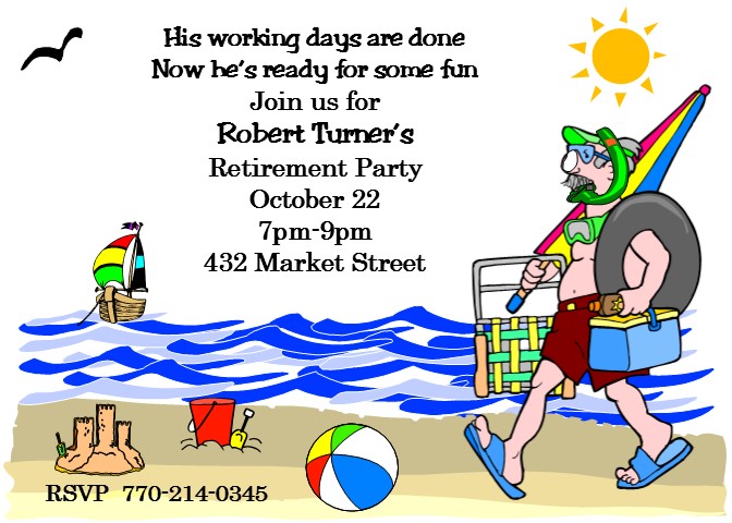 Ready For Fun - Retirement Party Invitations