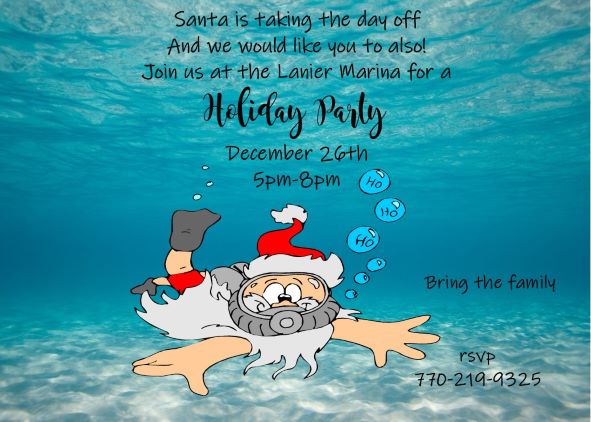 Tropical Christmas Holiday Party Invitations