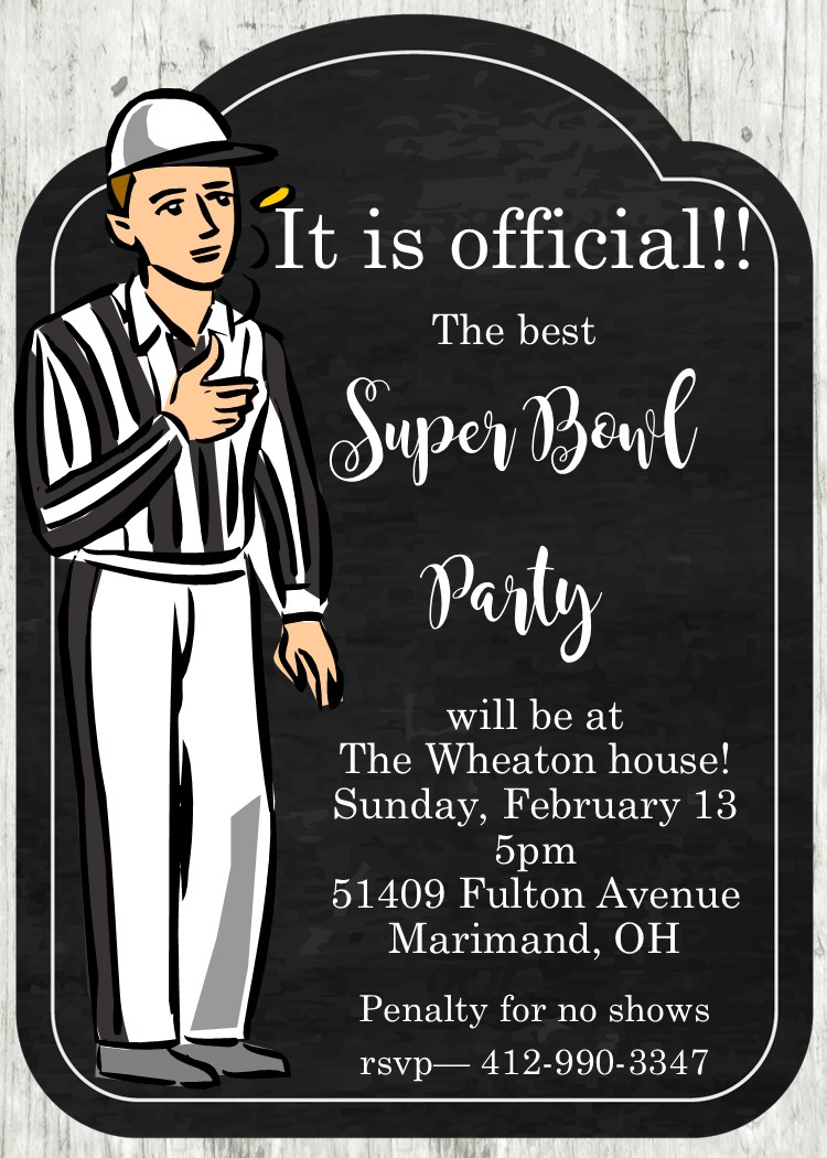 super bowl party invitations 2021 super bowl invitation templates