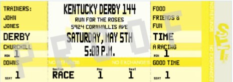 Kentucky Derby Party Invitations - May 1, 2021