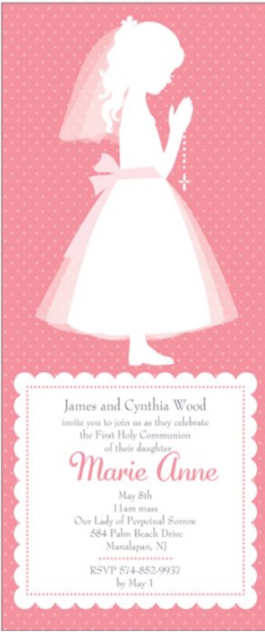 First Holy Communion Invitation Ideas 10