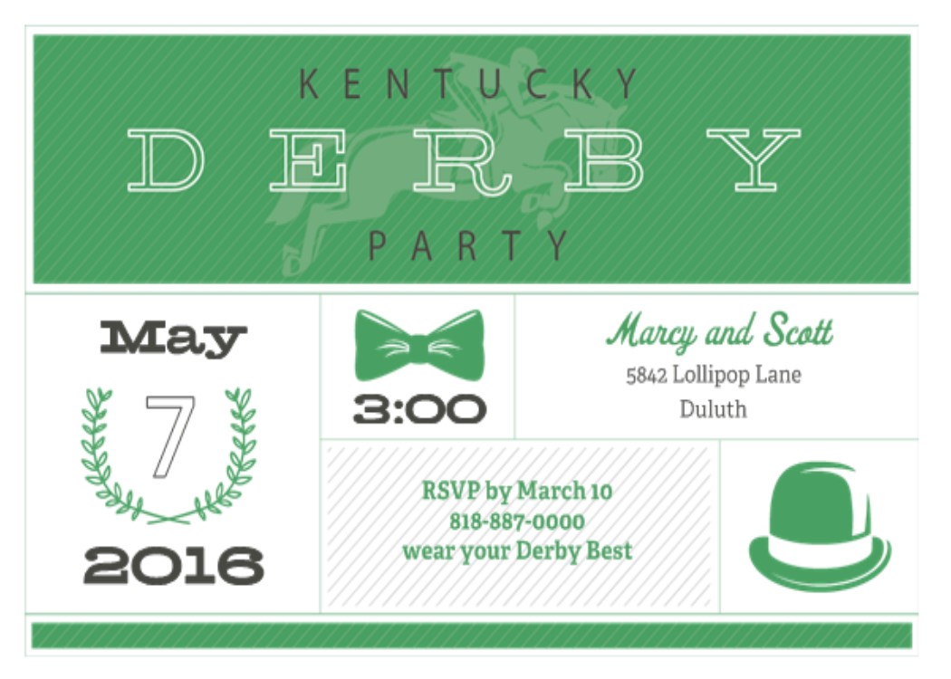 Kentucky Derby Party Invitations - May 6 2023