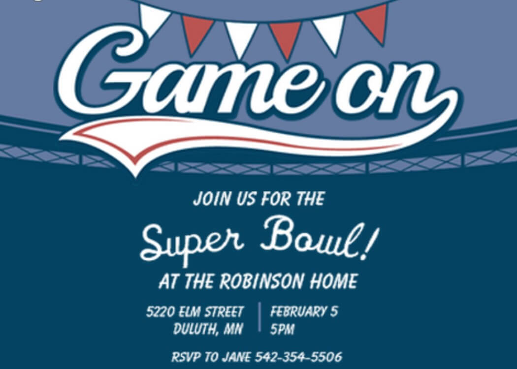 super bowl party invitations 2019 football super bowl party poster