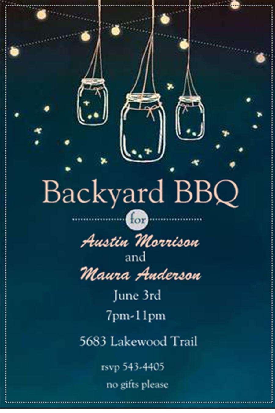 BBQ party invitations